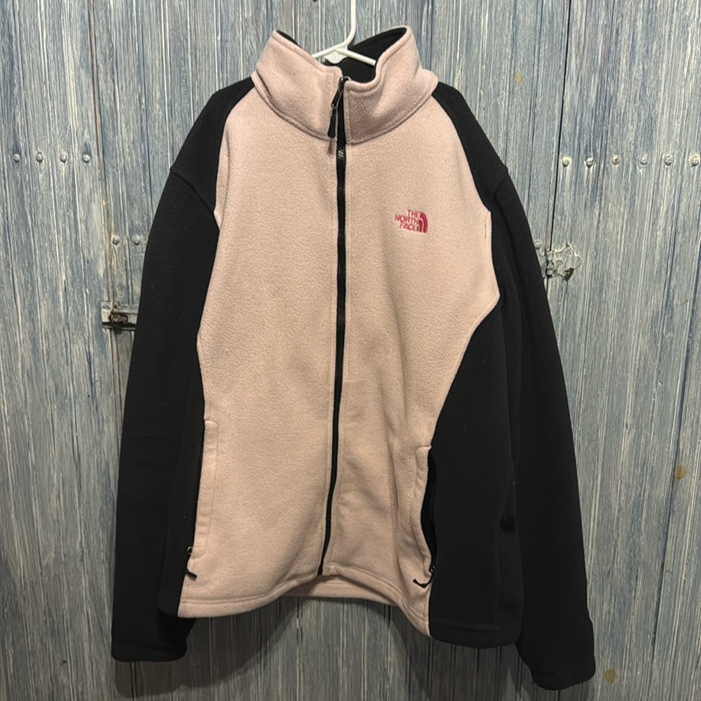 XL The North Face Womens Light Pink and Black Breast Cancer Awareness Fleece